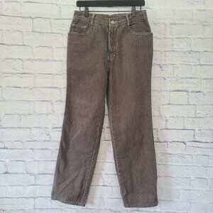 Chevalier Royale Vintage Denim Women's Pinstripe Gray Jeans Sz 35 100% Cotton